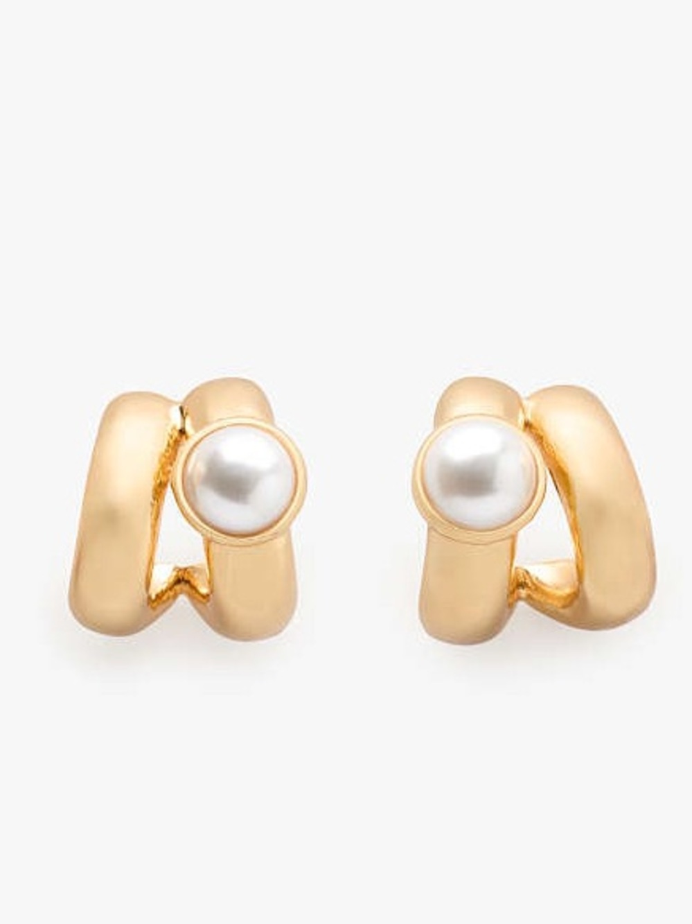 NWT $78 kate spade Keep Sparkling Round Double Huggies - Gold